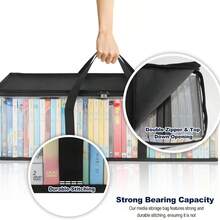 2X Large Clear Holds DVD CD Storage Holder Easy Zip Closure Carry Bag Organizer - Clear - View 9