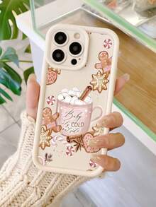 1 pezzo Custodia per telefono alla moda e personalizzata, con grafica autunnale e natalizia, motivo patchwork, finitura opaca bianca, antiurto e anti-impronte digitali, compatibile con 16/16Pro/16Plus/15/15ProMax/15Pro/11/12/13/14ProMax/11Pro/11ProMax/12Pro/12ProMax/13Pro/13ProMax/14Pro/14ProMax/16ProMax/16/16Pro/16Plus, custodia morbida minimalista e creativa, impermeabile, antiurto e resistente ai graffi - Multicolore - Visualizzare 2