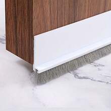 Guarnizione in silicone a spazzola per la base della porta. La base in silicone si adatta al profilo della parte inferiore della porta e i fini pennelli sono raggruppati come un morbido velluto a protezione. Impedisce l'ingresso di aria calda e fredda. - Multicolore - Visualizzare 9