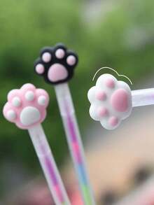 1pc/3pcs/6pcs Colorful Spiral Neutral Pens, Cat Paw Pastel Pens, Gradient Color Planner Pens, Dreamlike Doodle Rainbow Pens, Multi-Color In One Pen, High-Quality Creative Student Stationery Pens, DIY Graffiti Drawing Pens, Suitable For Sketching And Painting, Professional Drawing Pens For Artworks, Waterproof And Smudge-Proof, Smooth Writing