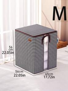 1 pieza Bolsa de almacenamiento de ropa para el hogar, bolsa de embalaje de edredón de algodón para mudanza, caja de almacenamiento de gran capacidad, adecuada para armario de dormitorio, plegable, a prueba de polvo y humedad, bolsa de almacenamiento de gran capacidad gruesa con cremallera y cubierta - Negro - Ver 7