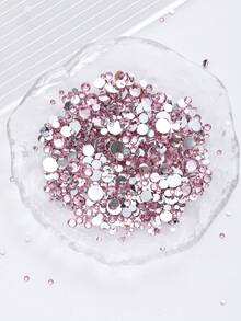 2MM-6MM, 5 Sizes Mix, 2000pcs/Pack, Non-HotFix, Multi Colors, Glue On Round Flatback Crystal Rhinestones Gems Jewelry Beads DIY Diamond Design Accessories Glitter Decal Decorations For Phone Cover,Clothes,Bag,Shoes, Handicraft Products.