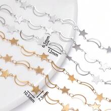 1米/39.37英寸不锈钢链镂空月亮珠链DIY手链项链珠宝制作材料 - 鏈條 - 查看 3