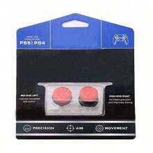 2 Packs Universal Rubber Thumb Grip Extenders For P4/PS Controllers, Reusable Joystick Keycaps With Medium & High Concave, Design For Enhanced Gaming Experience