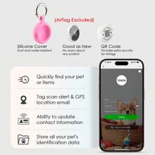 ThinkPet 1 pieza Etiqueta de identificación de mascota con característica de animal doméstico - Esencial para recuperar artículos perdidos, adecuado para mascotas, ancianos y niños. Escanee el código QR del producto para hacer una llamada telefónica al propietario; (Nota: no es adecuado como gato, ya que puede ser demasiado grande.NO NO hay necesidad de componentes GPS) (Sin necesidad descargar la aplicación.