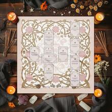 Enchanting Tree Of Life And Mystic Crystal Designs Tarots Tablecloth Flowers And Moon Phase Altar Cloth Board Game Fortune Vintage Astrology Oracle Card Pad Game Home Decor
