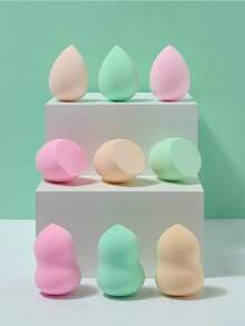 12 piezas de esponjas de belleza de tamaño mediano, licuadora de maquillaje para mezclar líquidos, cremas y polvos, esponja cosmética de base húmeda y seca sin látex, multicolor y adecuada para todo tipo de piel,esponjas esponjas de baño esponjas para maquillaje - color - Ver 7