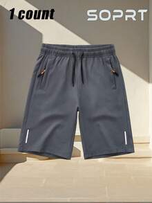 1pc Men's Casual Loose Straight Leg Hiking Shorts, Summer