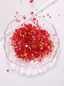 2MM-6MM, 5 Sizes Mix, 2000pcs/Pack, Non-HotFix, Multi Colors, Glue On Round Flatback Crystal Rhinestones Gems Jewelry Beads DIY Diamond Design Accessories Glitter Decal Decorations For Phone Cover,Clothes,Bag,Shoes, Handicraft Products.