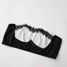 Womens Halloween Costume Bows Lace Ruffled Trim Short Sleeve Tube Tops Suspender Dress And Hooded Cape 3 Pcs Set - Đỏ - Xem 5