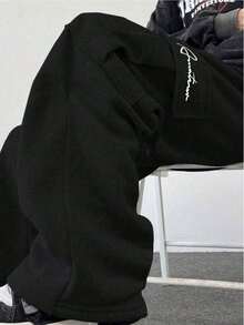 1pc Boys/Teens Versatile Letter Print Loose Fit Outdoor Casual Cargo Pants