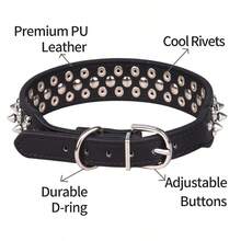 Ensemble de collier pour chien à pointes réglable avec laisse - Collier pour animaux de compagnie  clouté, durable et collier de dressage convenant aux chiens de taille moyenne à grande, pour la promenade en extérieur - Multicolore - Voir 6