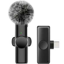 Microfono lavalier senza fili per telefono, iPad, Type-C, microfono a risvolto, plug and play, 2.4G, bassissimo ritardo, chip di riduzione del rumore integrato, durata di funzionamento per registrazione video, intervista, podcast, vlog
