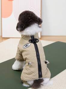 Haustierkleidung, Hunde 4-Bein Jumpsuit Weste, Herbst/Winter Gefütterte Fleecejacke Outfits