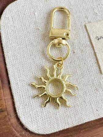 1pc Unisex Minimalist Sun Keychain Indie Style Student/Couple Gift Backpack Accessory Car Accessories For Women Keychain For Bag