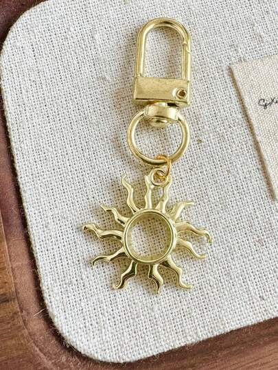1pc Unisex Minimalist Sun Keychain Indie Style Student/Couple Gift Backpack Accessory Car Accessories For Women Keychain For Bag