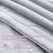 JustLet 400 GSM Heated Flannel Electric Blanket - 9 Heating Levels& Auto Shut-Off Timer (2/4/6/10 H) Soft Warm Flannel Heating Blanket For Full Body