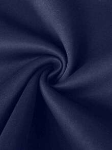 Tween Girls Casual Floral Print Thermal Lined Sweatshirt, Autumn - Navy Blue - View 6