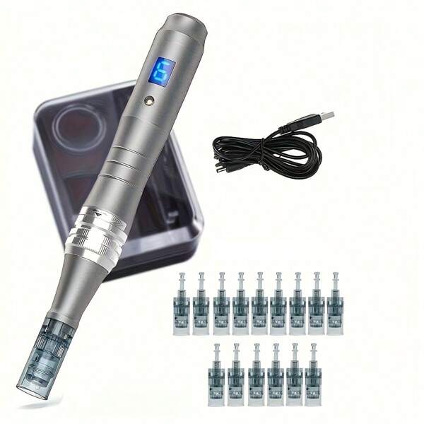 dr realpen Dermapen Ultima M8 Pluma Dermatológica Profesional con 12 Cartuchos de 11/16/24/36/42/Nano