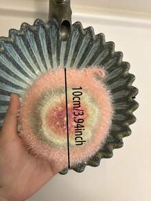 2pcs Cherry Blossom Pattern Dish Cloths, Household Kitchen Cleaning Wiping Cloths, Hanging Dish Cloths, Pink Dish Cloths