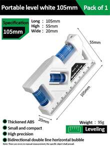 Mini medidor de nível de alta precisão horizontal vertical medida métrica régua transferidor medidor de nível de bolso magnético portátil doméstico - Multicolorido - Ver 9