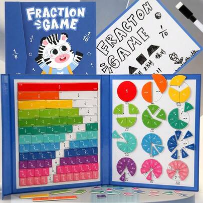 Magnetic Fraction Educational Puzzle, Magnetic Fraction Tiles And Fraction Circles, Elementary School Math Education, Math Classroom Resources, Math Education, Elementary, Math Puzzle, Educational Tool, Numeric Blocks, Classroom Math