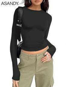 3件套长袖基础款T恤，秋冬休闲春季款 - 彩色 - 查看 8