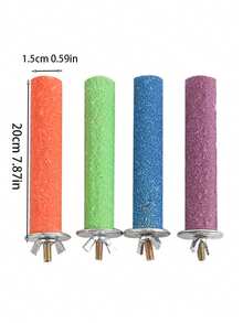 Parrot Claw Grinding Stick, Natural Wooden Perch For Small Birds, Non-Slip & Wear-Resistant Scratching Post, Cage Exercise Claw Trainer, Pet Bird Supplies - Multicolor - View 10