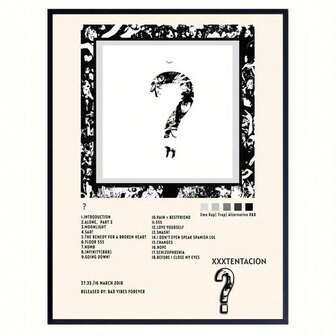 1 Stück Leinwandposter, moderne Kunst, Album Cover Poster, Musikalbum Cover Poster, ideal als Geschenk für Schlafzimmer, Wohnzimmer, Flur, Wandkunst, Wanddekoration, Raumdekoration in Wohnzimmern, Schlafzimmern, Esszimmern, moderne Poster, Wandkunst, Leinwandgemälde, ohne Rahmen