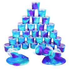 Set de 8-28 piezas de mini slimes, slime pre-hecho azul y morado, rellenos sueltos para fiestas de slime, paquetes de slime galaxy elásticos y no pegajosos, ideal para el Día de San Valentín, cumpleaños, Navidad, relleno de cestas de Pascua