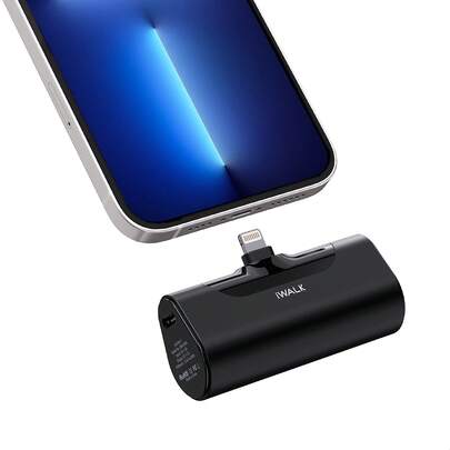  Batería externa Iwalk de 3350mAh compatible con iPhone 11, 11 Pro, 12, 12 Mini, 12 PRO MAX, 12 Pro, 13, 13 PRO, 13 Pro Max, 13 Mini, 5, 6, 7, 8, 8 Plus SE 2020, XR, XS, Xs Max, X para uso en oficina, dormitorio y hogar, cargador inalámbrico para teléfono