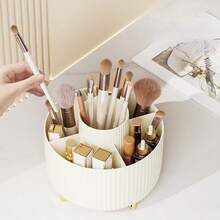 360°旋转化妆品及香水收纳盒，1个大容量梳妆托盘，多功能圆形化妆品收纳架，优雅设计，母亲节礼物