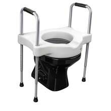 Assento Sanitário Elevado Com Barras Laterais - Branco - Visão 2