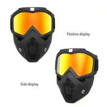 高清透明全脸防护罩，带透气面罩 - 防风、防沙焊接护目镜，适合户外活动，可调节带子，耐用塑料材质