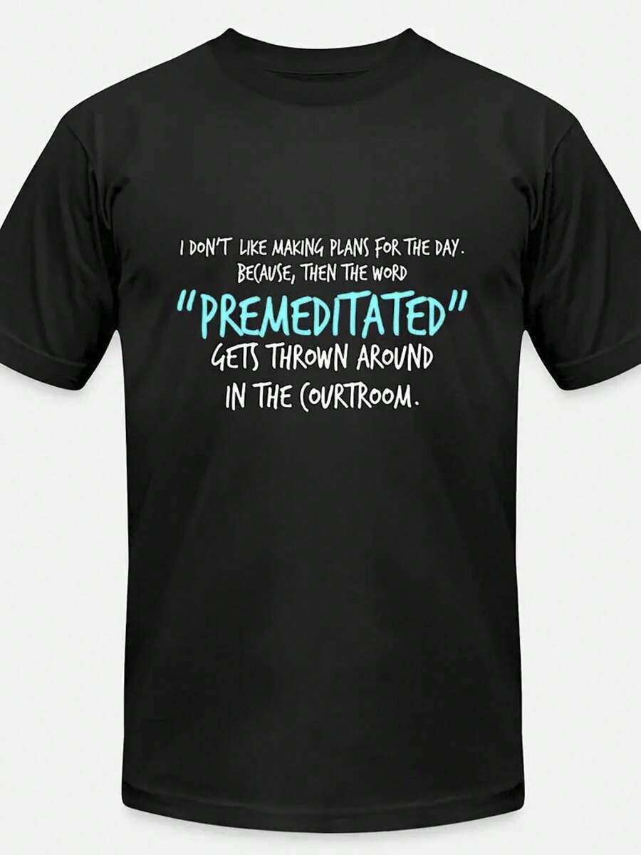 Camiseta de algodón 100% con citas divertidas, juguetonas e ingeniosas, camiseta estampada lavada, camiseta casual de temporada para hombres, camiseta de algodón de cuello redondo de manga corta, deportes al aire libre, regalos de vacaciones - Negro - Ver 1