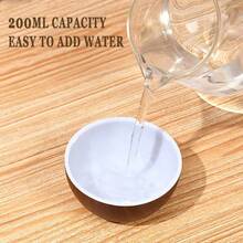 1 件 USB 蘑菇加湿器和香薰扩散器，带 200ml 冷雾，静音运行，夜灯，便携式设计，适用于卧室、书桌、办公室、家居 - 让您的房间保持清新！，卧室加湿器，书桌加湿器，装饰性雾化扩散器，声波技术雾