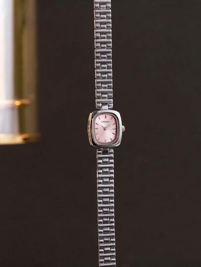 LI Piece Square Dial Watch, Vintage, Elegante Studded Numerals Inlay ation, Stainless Steel Detachable Strap Perfect Everyday Wear, Birthday s, Parties, Holiday Gatherings, As The Ideal Yourself Or Friends view 4