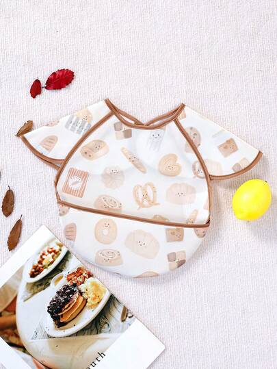 1 件防脏婴儿围兜 - 防水婴儿围裙 - 适合婴儿进食的旅行围兜 - 婴儿食物围兜