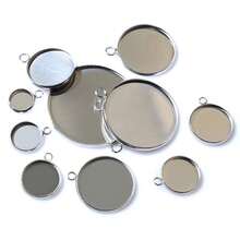 10pcs 8-30mm Inner Size Single Loop Stainless Steel Gold Color Pendant Cabochons Blank Base Tray DIY Jewelry Making Accessories Findings - Single Hanging - View 3