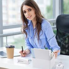 Desk Organizer With 2 Drawer, Plastic Desktop Pen Pencil Card Holder Storage Box For Files, Stationeries, Makeups, Lipsticks, Brushes, Lotions, Eye Shadows, Nail Polishes And Jewelries, For Desk, Bathroom, Vanity, For Valentine's Day Christmas Exquisite Small Gifts - 白色 - 查看 2