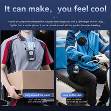 BDQ AI Portable Fan Rechargeable, 5 Speeds Strong Airflow, Personal Waist Fan With Up To 20H Of Working Time, Hands-Free Hanging Neck Fan, Wearable Belt Fan For Camping, Outdoor, Jobsite - 寶藍色 - 查看 7