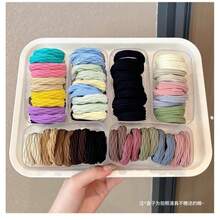 60 قطعة، شريط شعر سلس قوي كالرصاصة، حزام مطاطي سميك لربط الشعر، جديد ومنشط، ألوان عشوائية، تغليف عشوائي