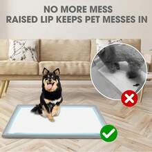 1 pieza Soporte de almohadilla para orinar de mascota de silicona suave, plegable y ahorra espacio, fácil de limpiar, antideslizante, adecuado para prevenir fugas y proteger los pisos. El diseño multifuncional también se puede usar como tapete para comida de mascotas o forro de jaula, viene con 1 almohadilla para orinar de mascota