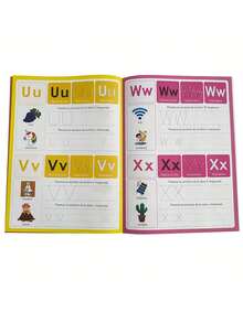 A4 Spanish Alphabet Handwriting Practice Notebook, Early Education Learning Book For Kids - Multicolor - View 7