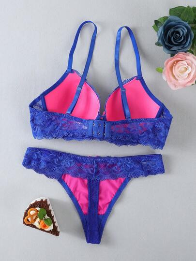 Set Kanten Verleidelijke Push Up Bra, Anti Sagging view 2