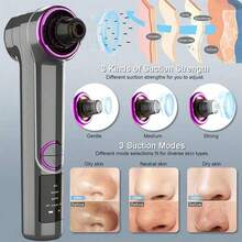 Elektrischer Gesichts-Dampfer & Porenreiniger - Elektrischer Mitesserentferner mit Warmkompresse, sanfter Saugkraft für gründliche Reinigung 500mAh