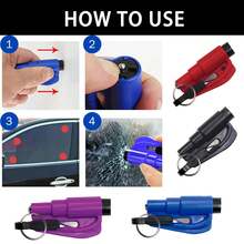 2025 New 1pc Car Window Breaker Multi-Function Mini Safety Hammer - Essential For Emergency Escape. Made Of High-Strength Material, Compact Design, Powerful Function. Easily Break The Window, Quickly Cut The Seatbelt, Provide Reliable Protection In Emergency Situations. Mini Keychain Design, Convenient To Carry.
