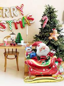 MECRLA 1 个圣诞装饰气球，4 种款式可供选择：圣诞老人、驯鹿、雪人、雪橇圣诞老人，适用于圣诞派对装饰、节日派对装饰和场景装饰 - 多種款式可選 - 查看 3