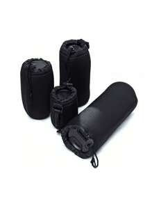 1 pièce Sac souple en nylon pour objectif d'appareil photo, convient pour Canon et la plupart des appareils photo reflex numériques. Étui pour chargeur, batterie externe, chargeur de téléphone, accessoires pour appareil photo numérique