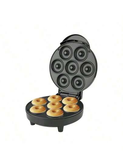 1pc Donut Maker Mini Donut Maker Machine For Breakfast, Snacks, Desserts & More With Non-Stick Surface, 1000W Makes 7 Cute 5cm Doughnuts Kitchen Appliance Home Use Donut Maker Waffle Maker